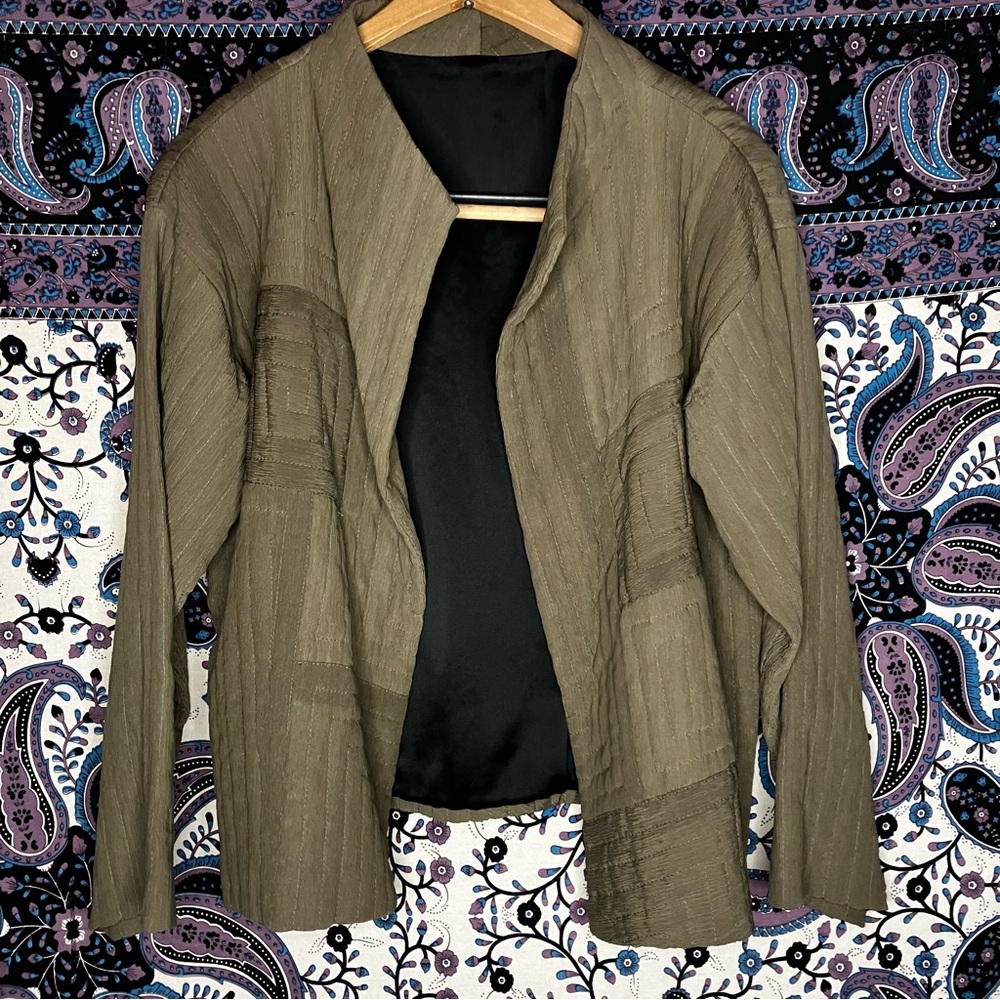 Kiss of the Wolf Lagenlook textured jacket S